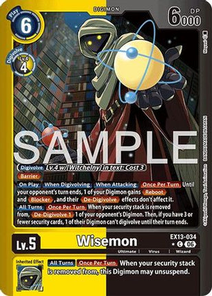 Wisemon (Limited Foil) [EX13-034] [Chivalrous XIII] Foil