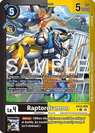 Raptordramon (Limited Foil) [EX13-055] [Chivalrous XIII] Foil