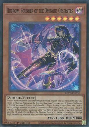 Hubrow, Founder of the Ominous Observers (Super Rare) [BETB-EN030] Beyond the Brave 1st Edition