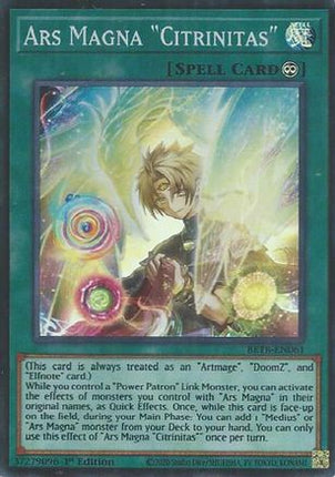 Ars Magna "Citrinitas" (Super Rare) [BETB-EN061] Beyond the Brave 1st Edition