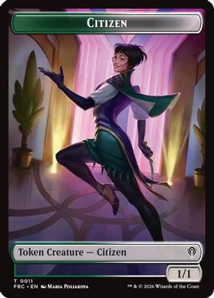 Citizen // The Monarch Double-Sided Token (11 // 17) [Commander: Reality Fracture]