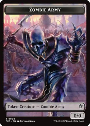 Zombie Army // Goblin Double-Sided Token (8 // 9) [Commander: Reality Fracture]