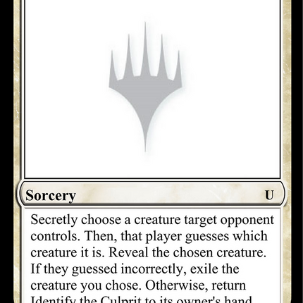 Identify the Culprit [Unknown Event]