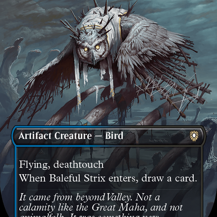 Baleful Strix (Borderless) [Bloomburrow Commander]
