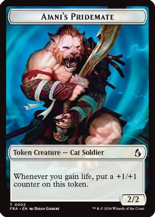 Ajani's Pridemate // Ajani Resolute Double-Sided Token (2 // 16) [Reality Fracture]