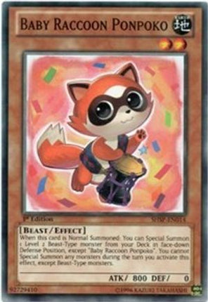 Baby Raccoon Ponpoko (Common / Short Print) [SHSP-EN014] 1st Edition