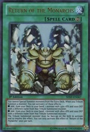 Return of the Monarchs (Ultra Rare) [SHSP-EN067] Unlimited