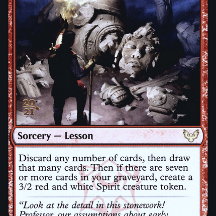 Illuminate History (lesson) [Strixhaven: School of Mages Promos] Prerelease Foil
