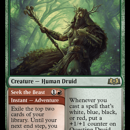 Questing Druid // Seek the Beast [Wilds of Eldraine]