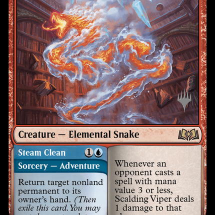 Scalding Viper // Steam Clean [Wilds of Eldraine Promos]
