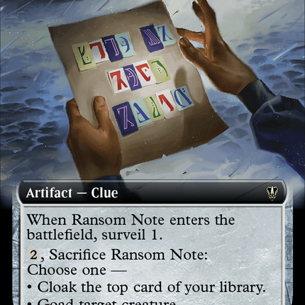 Ransom Note (Extended Art) [Murders at Karlov Manor Commander]