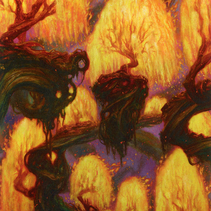 Grove of the Burnwillows // Grove of the Burnwillows (Borderless) [Zendikar Rising Art Series]