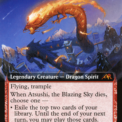 Atsushi, the Blazing Sky (Extended Art) [Kamigawa: Neon Dynasty]