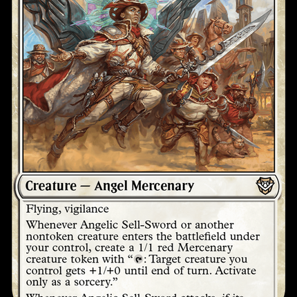 Angelic Sell-Sword [Outlaws of Thunder Junction Commander] Foil