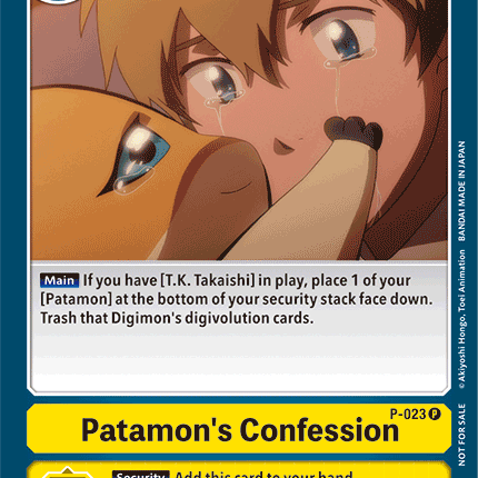 Patamon's Confession [P-023] [Promotional Cards]