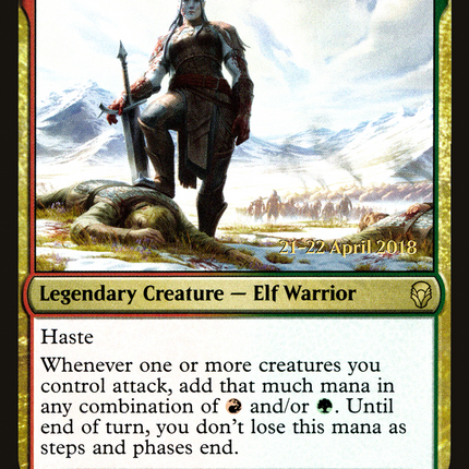 Grand Warlord Radha [Dominaria Promos] Prerelease Foil