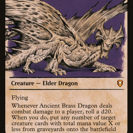 Ancient Brass Dragon (Showcase) [Commander Legends: Battle for Baldur's Gate]