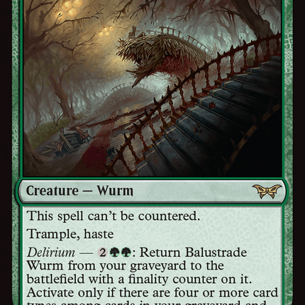 Balustrade Wurm [Duskmourn: House of Horror]