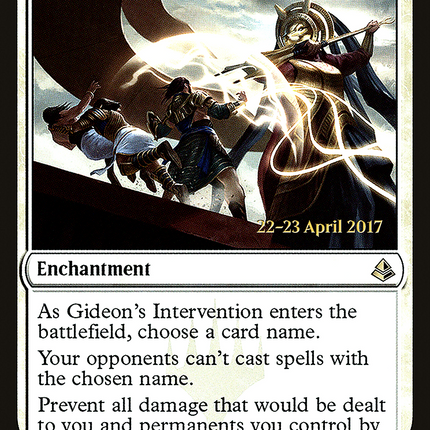 Gideon's Intervention [Amonkhet Promos] Prerelease Foil