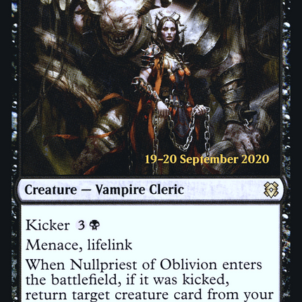 Nullpriest of Oblivion [Zendikar Rising Promos] Prerelease Foil