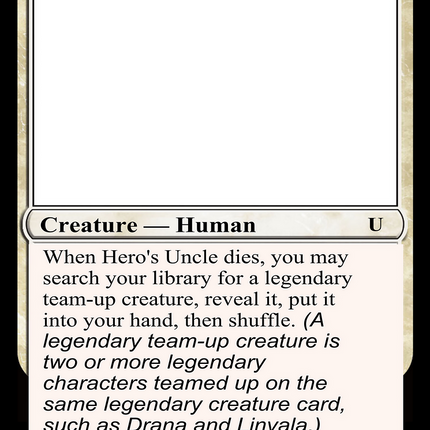 Hero's Uncle [Unknown Event]