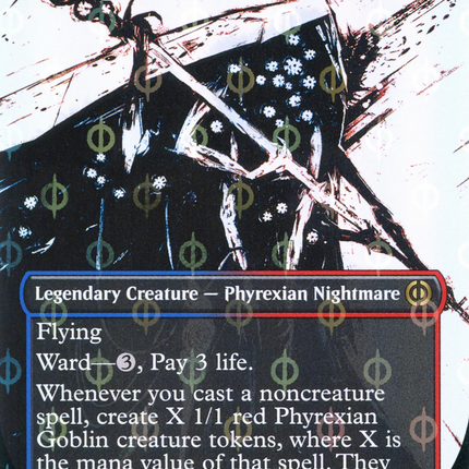 Ovika, Enigma Goliath (Showcase) (Borderless) [Phyrexia: All Will Be One] Step-and-Compleat Foil