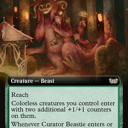 Curator Beastie (Extended Art) [Duskmourn: House of Horror Commander] Foil