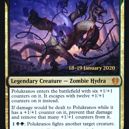 Polukranos, Unchained [Theros Beyond Death Promos] Prerelease Foil