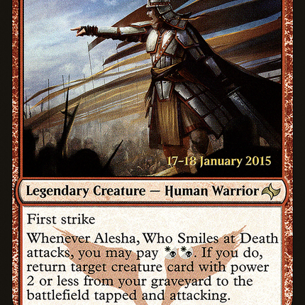 Alesha, Who Smiles at Death [Fate Reforged Promos] Prerelease Foil