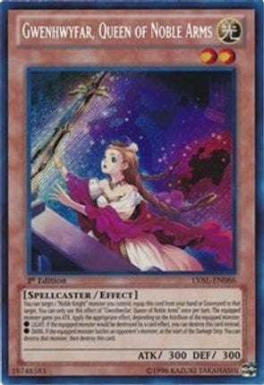 Gwenhwyfar, Queen of Noble Arms (Secret Rare) [LVAL-EN086] Unlimited