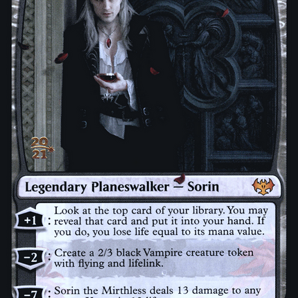 Sorin the Mirthless [Innistrad: Crimson Vow Promos] Prerelease Foil