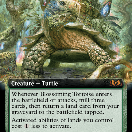 Blossoming Tortoise (Extended Art) [Wilds of Eldraine]