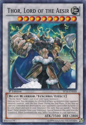 Thor, Lord of the Aesir (Starfoil) (Starfoil Rare) [SP14-EN048] 1st Edition