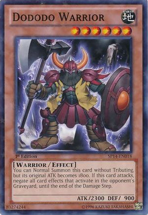 Dododo Warrior (Starfoil) (Starfoil Rare) [SP14-EN018] 1st Edition
