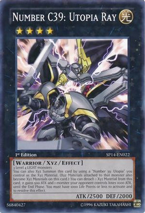 Number C39: Utopia Ray (Starfoil) (Starfoil Rare) [SP14-EN022] 1st Edition