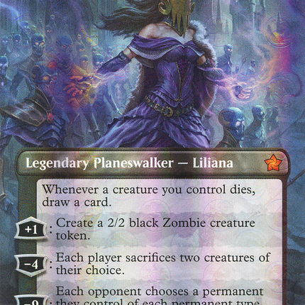 Liliana, Dreadhorde General (Borderless) [Foundations] Foil