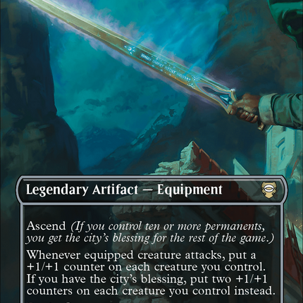Andúril, Narsil Reforged (Borderless) [Tales of Middle-earth Commander] Surge Foil
