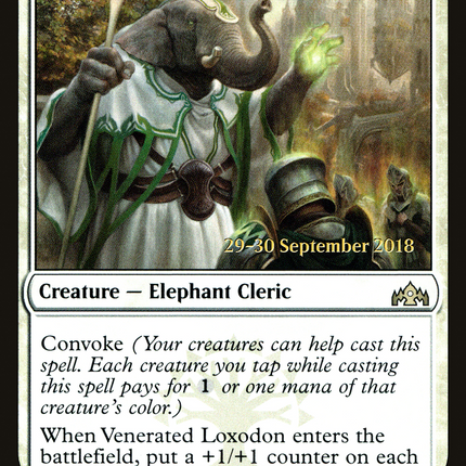 Venerated Loxodon [Guilds of Ravnica Promos] Prerelease Foil