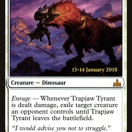 Trapjaw Tyrant [Rivals of Ixalan Promos] Prerelease Foil