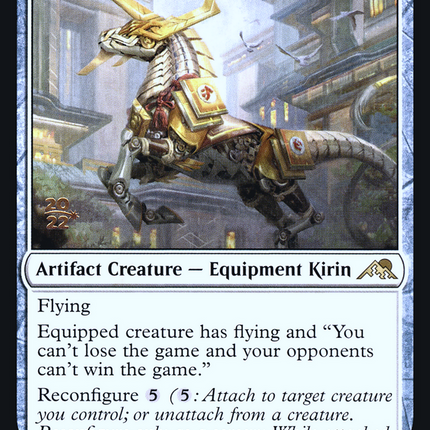 Cloudsteel Kirin [Kamigawa: Neon Dynasty Promos] Prerelease Foil