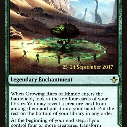 Growing Rites of Itlimoc // Itlimoc, Cradle of the Sun (compasslanddfc) [Ixalan Promos] Prerelease Foil