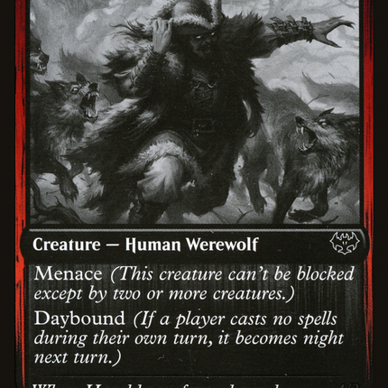 Fearful Villager // Fearsome Werewolf [Innistrad: Double Feature]
