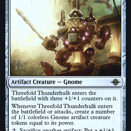 Threefold Thunderhulk [The Lost Caverns of Ixalan Promos] Prerelease Foil