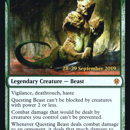 Questing Beast [Throne of Eldraine Promos] Prerelease Foil