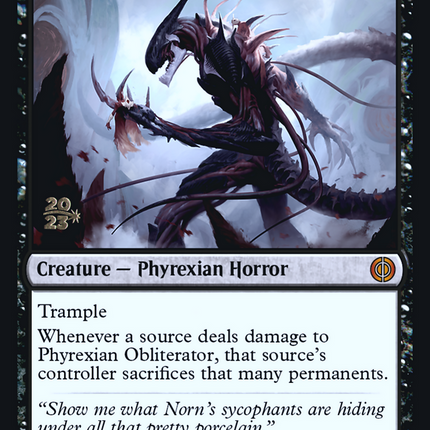Phyrexian Obliterator [Phyrexia: All Will Be One Promos] Prerelease Foil