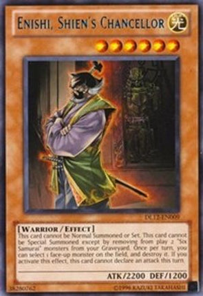 Enishi, Shien's Chancellor (Blue) [DL12-EN009] Rare