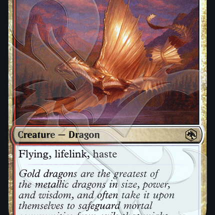 Adult Gold Dragon [Adventures in the Forgotten Realms Promos] Foil