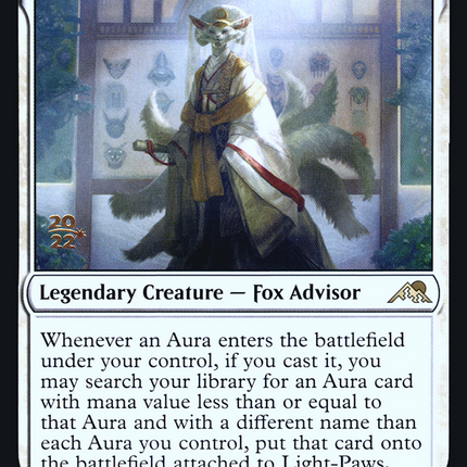 Light-Paws, Emperor's Voice [Kamigawa: Neon Dynasty Promos] Prerelease Foil