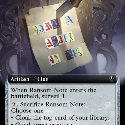 Ransom Note (Extended Art) [Murders at Karlov Manor Commander]