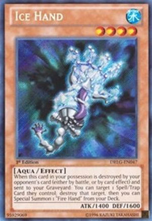 Ice Hand (Secret Rare) [DRLG-EN047] 1st Edition